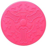 Frisbee En Caoutchouc Souple Pour Chien - Frisbee De Couleur Vive Pour Montre Pour Chien (Dètre 18 Cm, Rose)