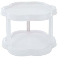 Cuisine a poser étagère a épices rotatives Étagère à Épices Porte Épice Rotative Étagère à Épice Support de Stockage epices rangement cuisine petit plateau tournant pour epices blanc,