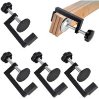 Kit de 4 serre-joints en G, petits serre-joints à vis, serre-joints de table de 10 à 57 mm, petits serre-joints à vis réglables, serre-joints de table universels, pour chambre, cuisine, salle de bain,