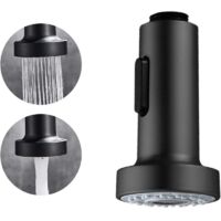 Robinet Cuisine Douchette, Douchette Robinet Cuisine, Embout Robinet, Robinet Cuisine Rabattable, Douchette Adaptable Sur Robinet Douchette pour Rétractable Mitigeur Cuisine Universel (A-Noir)
