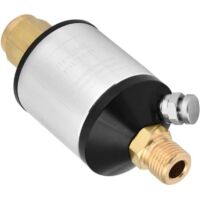 Filtre de compresseur d'air d'entrée et de sortie 1/4 "NPT Séparateur d'eau Sécheur de compresseur d'air avec vanne de vidange pour outils pneumatiques Coupeurs de plasma Lignes d'air