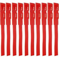 Bracelets d'identification pour vaches, 10 pièces, colliers d'identification pour bétail (rouge)