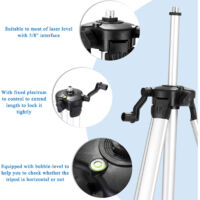 Multi-function Self-leveling 3D 12-line Level, Vertical Level with 1.2m3 Height Adjustable Alloy Extension Rod Tripod