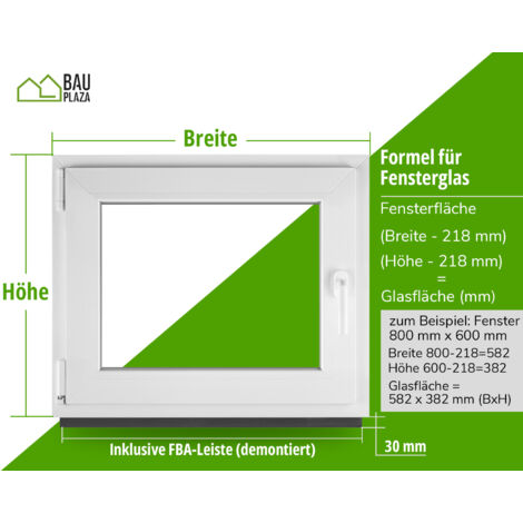 VidaXL - Finestra Anta Ribalta Pvc Triplo Vetro Manico A Sinistra 500 X