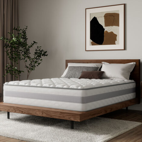 HOMAVO Matelas,Matelas à ressorts 80x200 cm,25cm épaisseur,Matelas orthopédique 7 zones,Certifié Oeko-Tex,Dureté moyenne