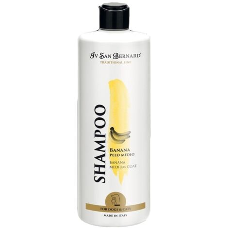 Shampoing à la banane Iv Saint Bernard pour chiens à poils moyens 500 ml  Offre exclusive