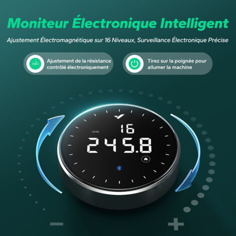 Test du rameur MettleMatic magnétique 16 niveaux (noir profond