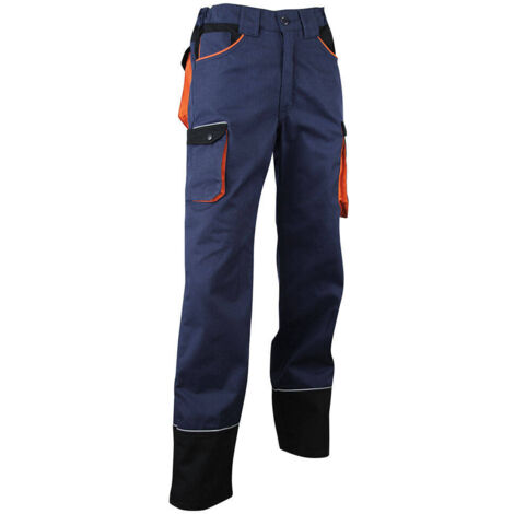 LMA – Pantalon de travail métal free HERSE – Conçu pour environnements à risques – Résistance 280 g/m² – Taille 40 – Couleur bleu navy