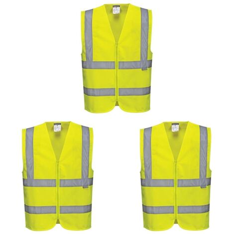 Gilet ad alta visibilità con cerniera Portwest Classe 2 Giallo XXL (1/4)