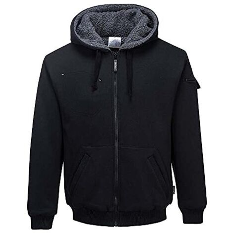 Giacca con cappuccio Portwest in peltro Nero XXXL