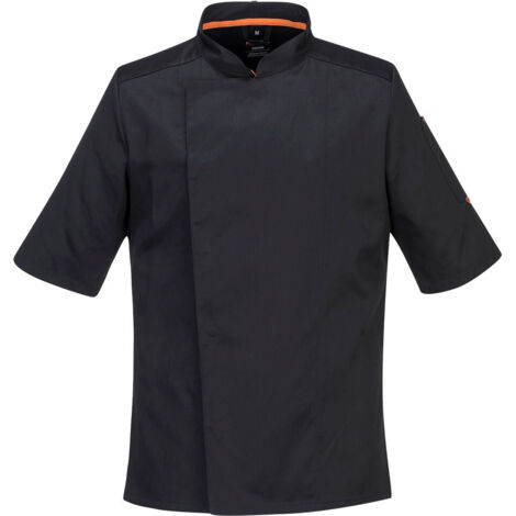 Giacca da cucina a maniche corte in rete traspirante Portwest Nero M