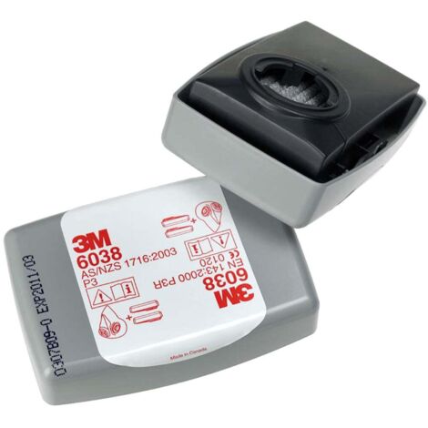 Coppia di filtri antiparticolato 3M 6038 P3 con carboni attivi