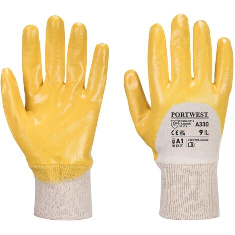 Guanti Portwest in nitrile con polsino ventilato sul retro A330 Blu navy 7