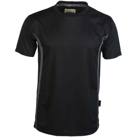 Maglietta sportiva Penduick traspirante Nero / Grigio M