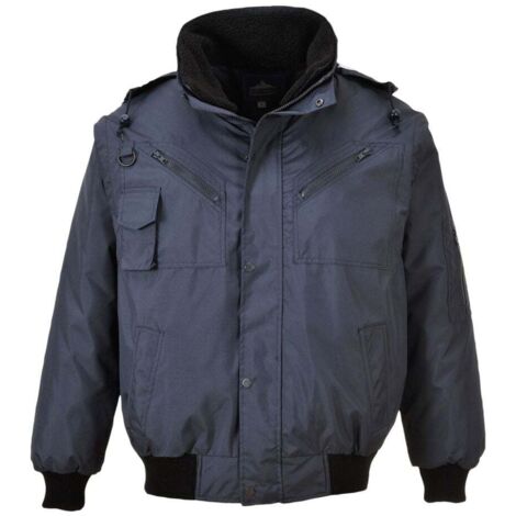 Giacca da lavoro pilota impermeabile Portwest Bomber 3 in 1 con maniche staccabili Marina M (1/5)