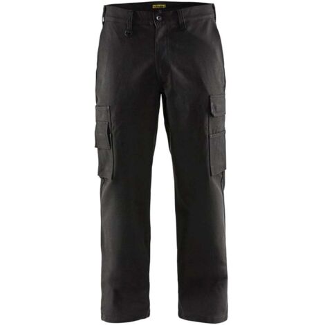 Pantaloni da lavoro Blaklader cargo 100% cotone Nero 46 (1/4)