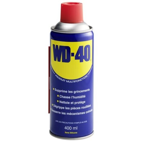 Wd-40 – Bombe dégrippant 400 ml – Lubrifiant actif pour mécanismes – Protège contre l'humidité et la corrosion – Nettoie et dégrippe les pièces rouillées