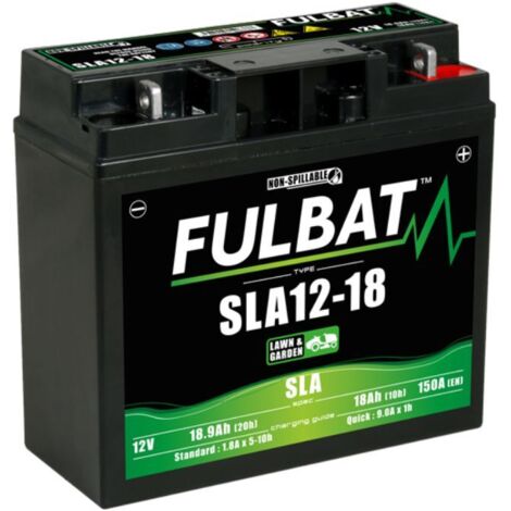 Fulbat – Batterie tondeuse autoportée 12V 18Ah – CCA 150A – 100% étanche (VRLA) – Remplace les références NH1218, NH1220 (1/2)
