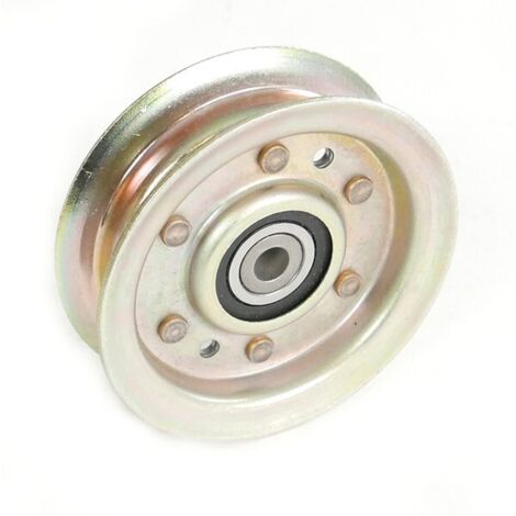 Poulie tendeur courroie de lame autoportée – Compatible Bernard Loisirs, AYP, Husqvarna – Diamètre 98 mm, Hauteur 30 mm, Poulie à gorge plate