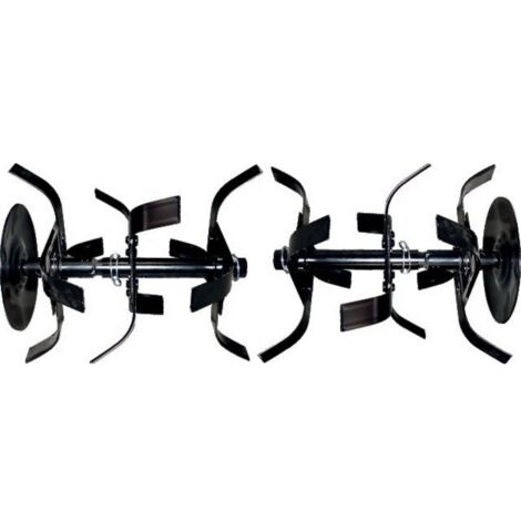 Paire de fraise motobineuse triple couronnes – Accessoire universel pour motoculteur – Largeur de travail 85 cm – Diamètre couronne 330 mm