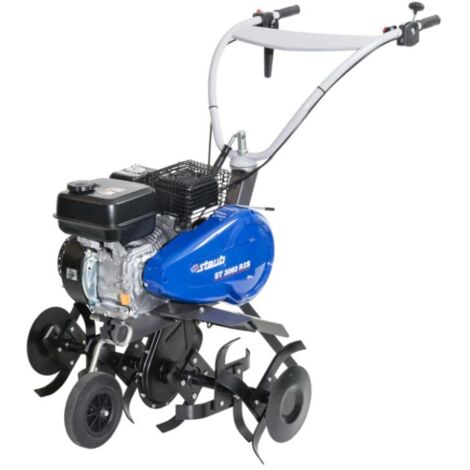 Motobineuse thermique 4,2 kW – Moteur RATO 212 cm³ – 2 vitesses avant + 1 arrière – Largeur de travail 60-90 cm – Fraises démontables – Staub