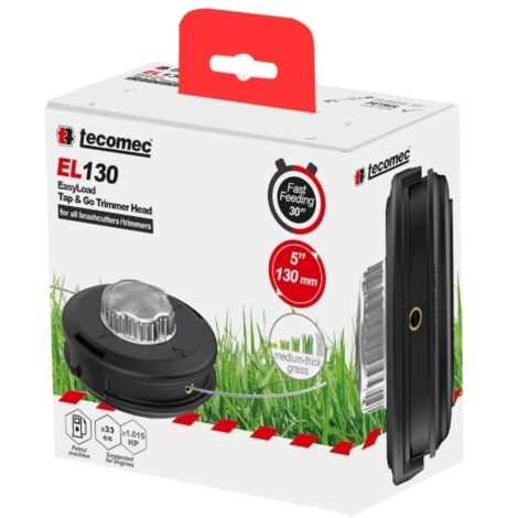 Tête de débroussailleuse semi-automatique Tap-N-Go 130mm – Système de recharge rapide – Pour herbes drues et ronces – Tecomec