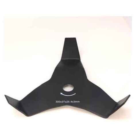 Oregon – Lame de débroussailleuse courbée 300mm – 3 dents pour coupe de ronces – Acier renforcé 42-48 HRC – Broyage efficace