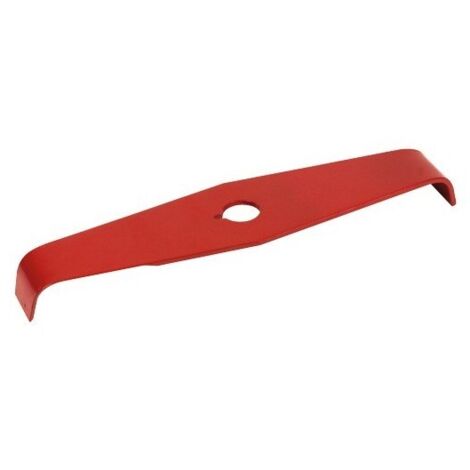 Oregon – Lame de débroussailleuse 2 dents courbée 300mm – Acier renforcé – Montage universel 25,4mm/20mm – Couleur rouge haute visibilité