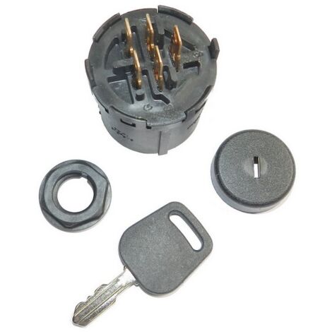 Contacteur à clé pour tracteur tondeuse – 5 broches – Compatible modèles Husqvarna et Bernard Loisirs – Plastique durable