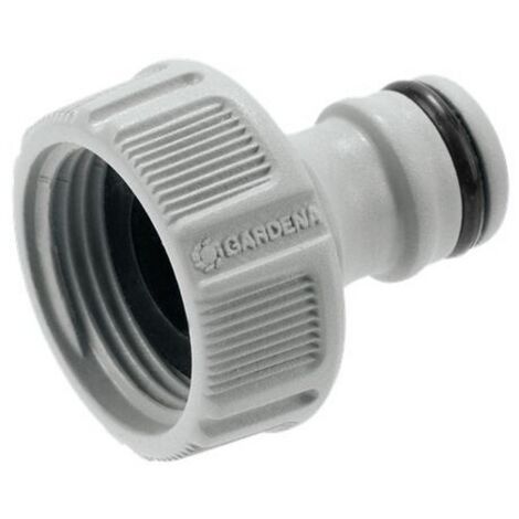 Gardena – Nez de robinet 15/21 pour arrosage – Raccordement G3/8 avec filetage 21mm – Maniement simple grâce à la forme rainurée