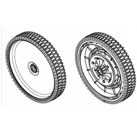 Roue arrière tondeuse MTD 53 SPBVHW - 634-05029