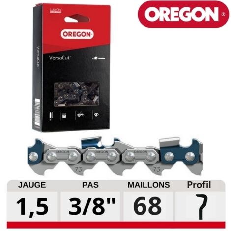 Chaîne tronçonneuse Oregon S-70 3/8 - 1.5 mm - 62 maillons