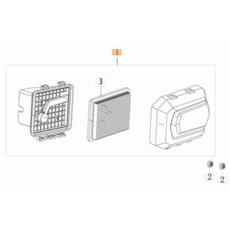 Kit filtre à air tondeuse Staub / Oleo Mac moteur Emak / Loncin - L66151609