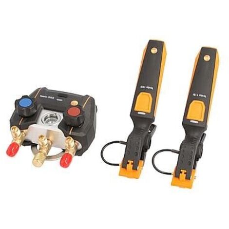 Manomètre chauffage central testo 550i – Mesure haute/basse pression – Bluetooth intégré – 60 fluides frigorigènes mémorisés - Y338462