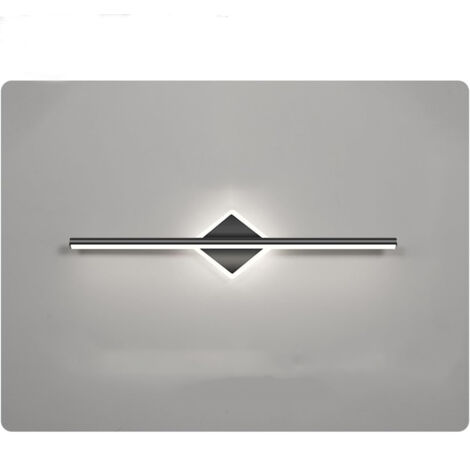 Luminaire de vanité à LED noir, lampe de miroir de salle de bains, éclairage de miroir de courtoisie moderne, lampes de maquillage, applique murale linéaire, lumières pour coiffeuse intérieure（6000K） (1/4)