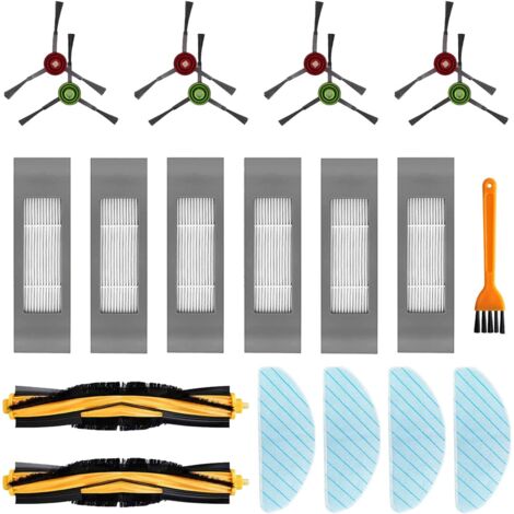 Brosse Filtre de Rechange Ensemble d'accessoires pour Robot Aspirateur Ecovacs DEEBOT N8 N8+ N8 Pro N8 Pro+ DEEBOT OZMO T8 T8+ T8 AIVI T8 AIVI+ T9 T9+ (21 Pièces) (1/4)
