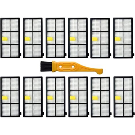 Lot de 12 filtres HEPA pour robot aspirateur iRobot Roomba 800 900 Series 860 870 880 960 980 (1/4)