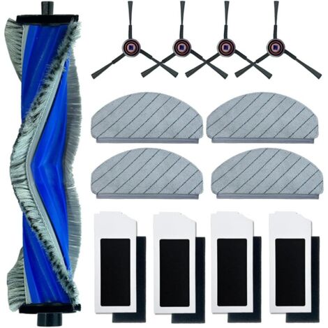 Accessoires de rechange pour aspirateur robot ECOVACS DEEBOT N20 PRO Plus (1 brosse principale, 4 brosses latérales, 4 filtres Hepa, 4 tampons de nettoyage)