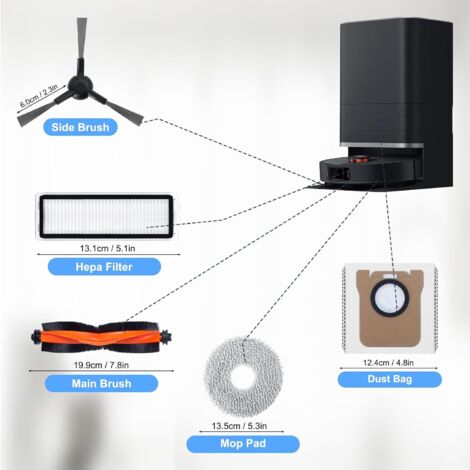 Brosse Principale Et Accessoires Pour Aspirateur Xiaomi X20 MAX / X20 PRO