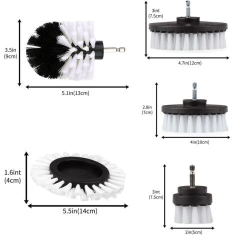 Brosse Nettoyage Perceuse 9 Pièces, Brosse Pour Perceuse Voiture Carrelage Tapis Baignoire Cuisine Toilettesvert 81610362
