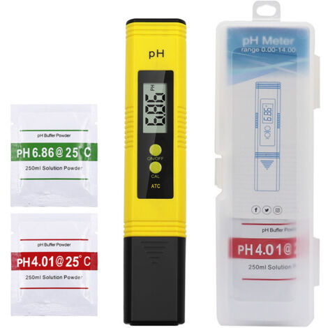 Testeur de Ph Professionnel, Fonction D'étalonnage Automatique et 0,00-14,00 Gamme de Mesure pour l’Eau Portable Aquarium Hydroponie Piscine Plage de Mesure (1/4)