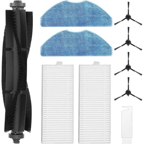 Kit d'accessoires pour 360 S8, S8 Plus, pour 360 Botslab S8 Plus, pour Rowenta X-plorer Serie 75 S+ RG8597W, pour EZVIZ RE4 / RE5 Plus Robot Aspirateur Pièces de Rechange