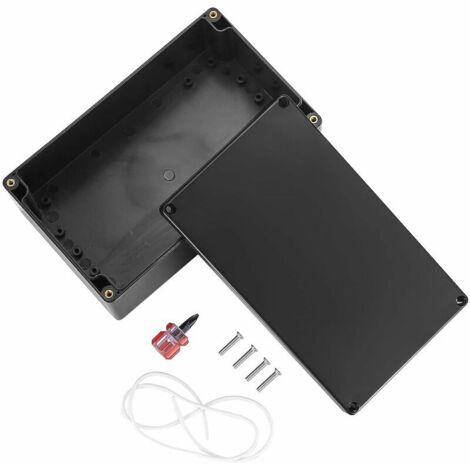 Boîte de Jonction Électrique Étanche IP65 pour Usage Extérieur - Boîte de Jonction de Connexion en Plastique Noir 200x120x75 mm