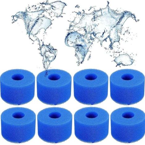 Lot de 8 filtres en mousse de type S1, spa pour Intex S1, réutilisables, pour piscine de type S1, pour piscine, aquarium, spa.