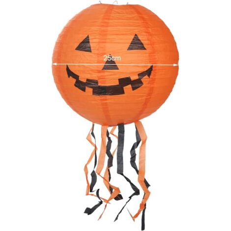 Forbabe Lot 7 Lanternes Papier Halloween Nid D'Abeille – Fantôme, Chauve-Souris, Araignée, Citrouille – Pliables 3D Décorations Fête Suspendues