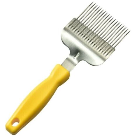 Abeille Fourche à Désoperculer en Acier Inoxydable pour Cadre de Ruche Apiculture Miel Peigne Débouchage Accessoires