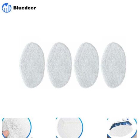 KZQ Serpillères Remplacement pour Polti Kit 4 Pièces, Serpillere Balai Vapeur en Microfibre Vadrouilles de Rechange Lavables