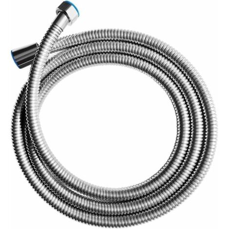 Tuyau de douche d'acier inoxydable de double verrouillage, tuyau tenu dans la main de pomme de douche de chrome avec le laiton (Long 2.0 Meters) (1/5)