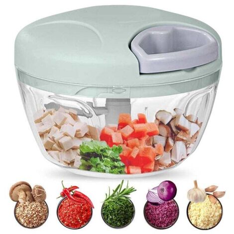 Hachoir Manuel,Hacher Découper et Mixer Légumes Viandes Noix Oignons Grâce à ses Lames en Acier Inoxydable pour une Cuisine Rapide et Facile(500 ml ) (1/4)