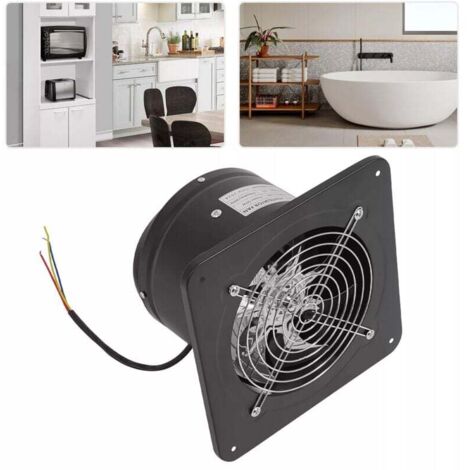 Ventilateur Extraction 50W 220V Ventilateur Extracteur Dair Silencieux Ventilation Mural en Métal pour Salle de Bain, Cuisine, Sous-sol, Garage, Atelier, Industriel Commercial (1/4)